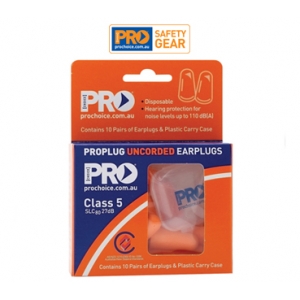 ProPlug Disposable Uncorded Earplugs - 10 Pack