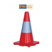 Orange Hi-Vis Traffic Cones with reflective band